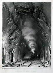 Innenansicht des Box-Tunnels, 1846
