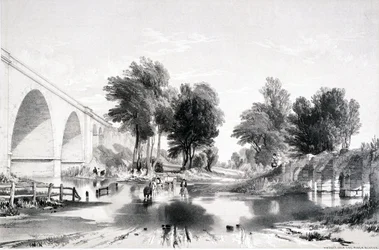 Viadukt über den Fluss Blythe, London & Birmingham Railway, 1839