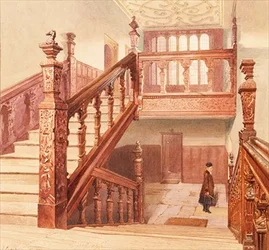 Charterhouse: die große Treppe, Mai 1885