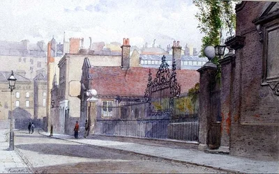 Emmanuel Hospital, Buckingham Gate, Blick von der Straße