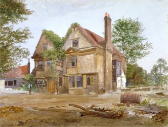 Vorderansicht des Basing Manor House, Peckham High Street, Camberwell, London, 1884