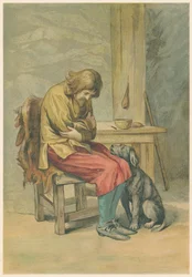 Szene aus Robinson Crusoe von Daniel Defoe, 1892