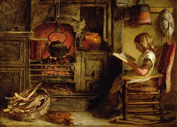 Am Kamin des Landhauses