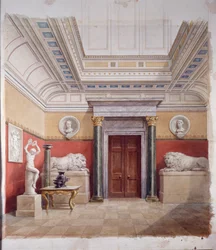 Die Skulpturengalerie, Nordende, ca. 1870
