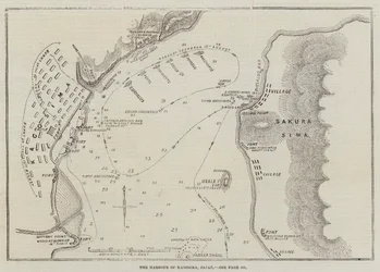 Der Hafen von Kagosima, Japan