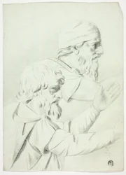 Zwei Männer im Profil (aus Basrelief)