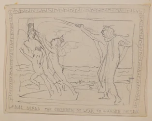 Aoife schickt die Kinder von Lir auf das Meer