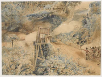 Das 3. Westindien-Regiment feuert auf französische Truppen an einer Brückenkopfstellung auf der Ile de Cabret oder Terre d