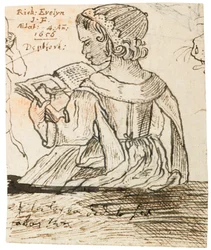 Richard Evelyn liest ein Naturgeschichtsbuch, Deptford, 1656