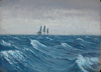 Ein Segelschiff, spätes 19. Jahrhundert - Mitte 20. Jahrhundert
