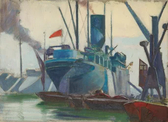 Tarnschiffe in den Londoner Docks, ca. 1915-18