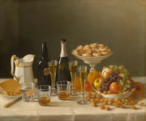 Wein, Käse und Obst, 1857