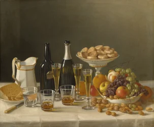 Wein, Käse und Obst, 1857