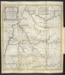 Eine Karte von Kentucky, in The Discovery, Settlement and present State of Kentucke