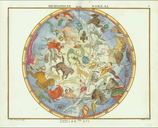 1776 - John Flamsteed - Nördliche Hemisphäre (beschnitten)