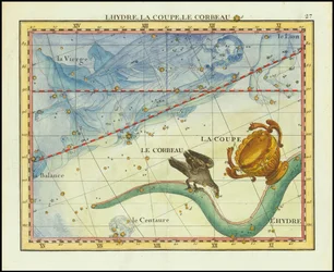 Hydra, Becher, Jungfrau (1776 - John Flamsteed)