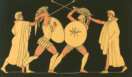 Hektor und Ajax getrennt durch die Herolde