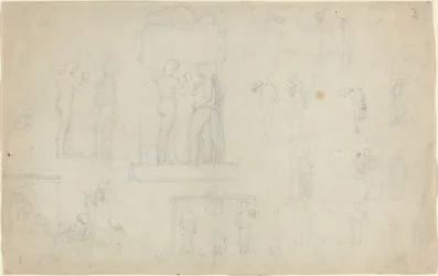 Blatt mit Skizzen (recto und verso)