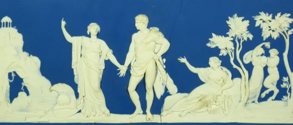 Die Wahl des Herkules, Plakette von Wedgwood (Jaspisware)