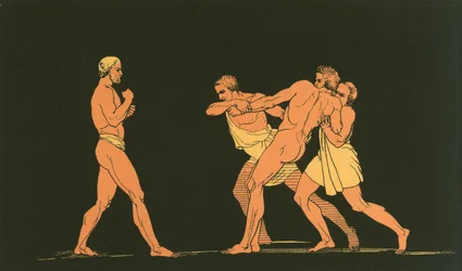 Odysseus bereitet sich auf den Kampf mit Irus vor