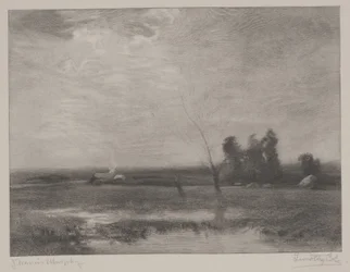 Tieflandnachmittag, Druck von Timothy Cole (1852-1931)