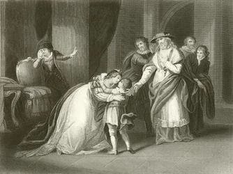 Elizabeth, Königin von Edward IV., trennt sich von ihrem Sohn, dem Herzog von York