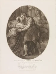 Das Treffen von Odysseus und Penelope, graviert von Francesco Bartolozzi