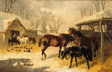 Ein Bauernhof im Winter