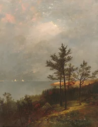 Aufziehender Sturm über dem Long Island Sound