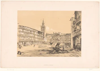 Skizzen einer Reise nach Spanien: Plaza de San Francisco, Sevilla
