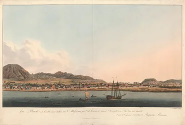 Ansicht der Insel St. Christopher