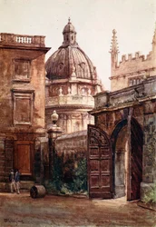 Eingangstor des Hertford College und die Radcliffe Bibliothek