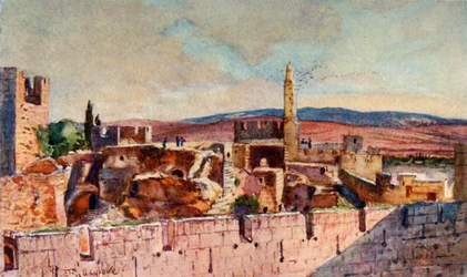 Teil der Zitadelle von Jerusalem, 1902