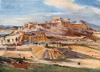 Die Akropolis vom Fuße des Philopappus-Hügels