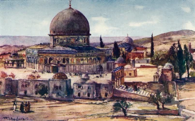 Der Felsendom von den Kasernen in der Nähe des Turms von Antonia, 1902