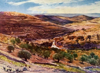 Das Tal von Hinnom mit dem Hügel des Anstoßes, 1902
