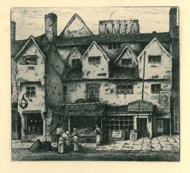 Alte Häuser, Digbeth, Walsall, aus 