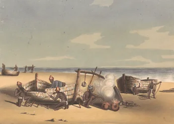 Bau und Reparatur von Masoola-Booten
