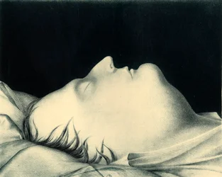 Napoleon auf seinem Sterbebett (1821, 1921)