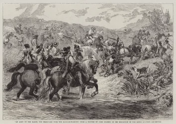 Eine Armee auf dem Marsch, die Nachhut mit den Gepäckwagen, in der Ausstellung der Royal Academy