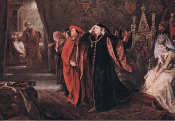 Der Tod von Gloucester (König Heinrich VI). Komm her, gnädiger Herrscher, sieh den Körper, aus Die vollständigen Werke von William Shakespeare, veröffentlicht von J. Coker & Co Ltd