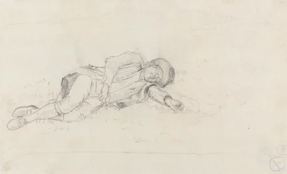 Schlafender Mann im Freien