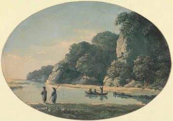 Fluss mit Fischern