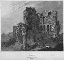 Innenansicht von Lindisfarne. Westende, 1814