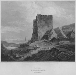 Der Turm von Goldieland, Roxburghshire, 1814