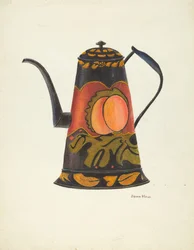Toleware-Kaffeekanne, 1935-1942