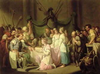 Das Treffen von Vortigern und Rowena