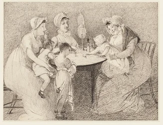 Ein Kinderspiel mit Spinnrad, 1807