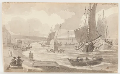 Badehäuser in Allonby, Cumbria, 1812