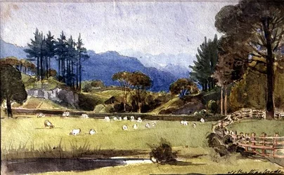 Langdale von der Nordküste von Windermere